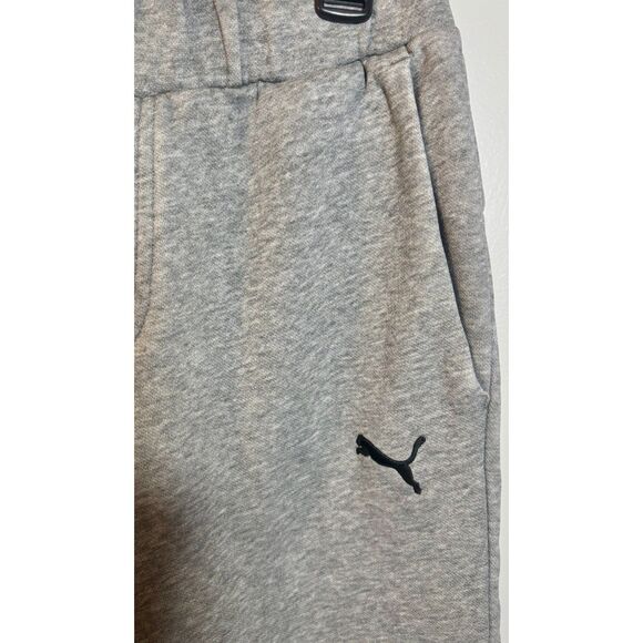 Puma Grey Fleece Joggers Men’s Medium • Elastic Drawstring Sweatpants - Picture 3 of 5